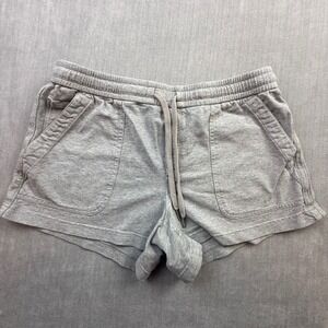 Athleta Farallon Heathered Short Gray Cotton Stretch Lounge Shorts Size 12